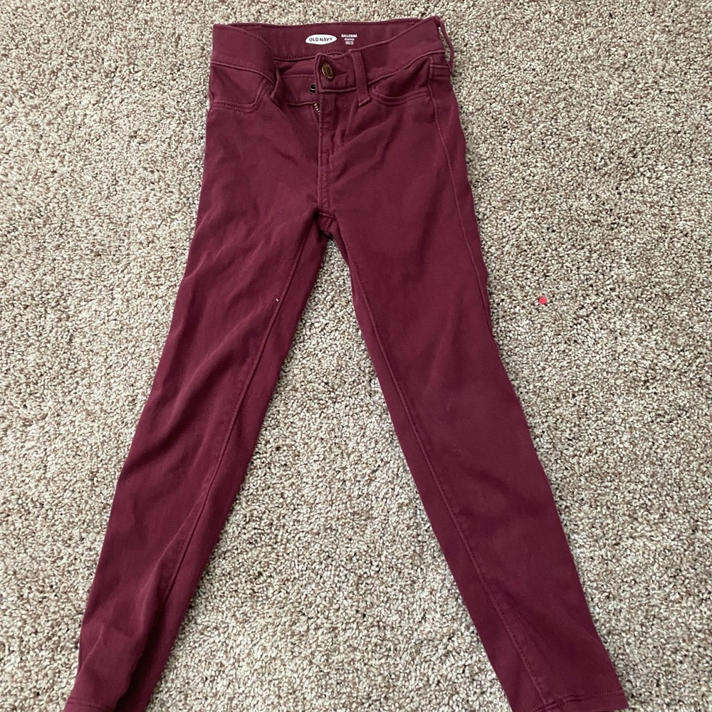 Girls maroon Jeggings